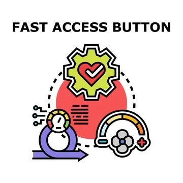 Fast access button creating personalized user experience Stock Illustration