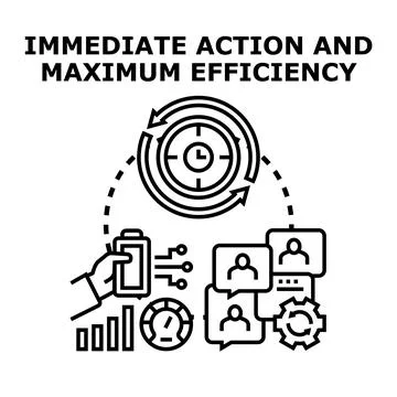 Fast action and maximum efficiency concept illustration Stock Illustration