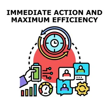 Fast action and maximum efficiency concept illustration Stock-Illustration