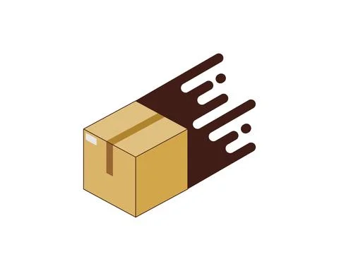 Fast and safe delivery box Stock Illustration