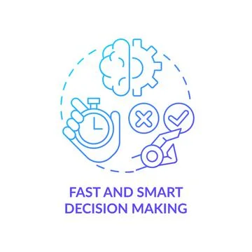 Fast and smart decision making blue gradient concept icon 스톡 일러스트