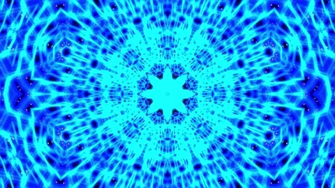 Fast animation of kaleidoscopic pattern in space. Rapidly changing VJ mandala Stock Footage 156329264