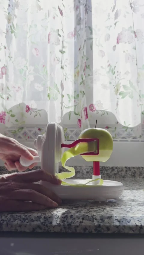 Fast Apple Peeler Stock Footage 273464416