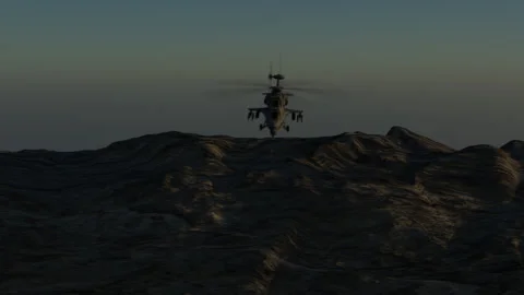 Fast Approach Helicopter Stock Footage 134951661