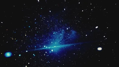 Fast Backward Flight Through Blue Stars in Deep Space Vidéo 334563136