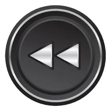 Fast Backward Web Button Illustrazione stock