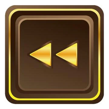 Fast Backward Web Button Illustrazione stock