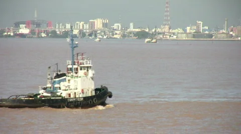 Fast barge 库存影片 328414