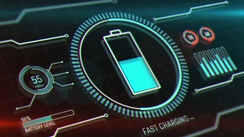 Fast battery charge interface for digital device Stock Footage 157312689