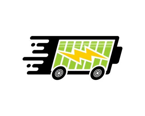 Fast battery charging logo Stock Illustration