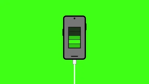 Fast battery charging, power full battery icon animation Stock Footage 321240141