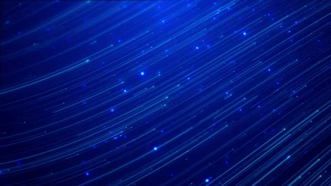 Fast blue data motion visual glowing streak lines, diagonal particle trails, and Stock Footage 340575698