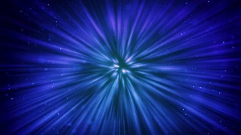 Fast Blue Radial Light Rays Moving Towards Center Vidéo 332321224