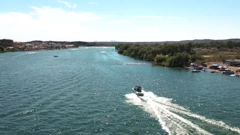 Fast Boat On A River Vídeo Stock 209294850