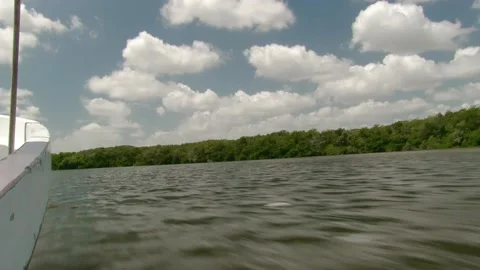 Fast boat sailing Stock Footage 272529729