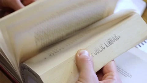 Fast book flipping Stock Footage 155963096
