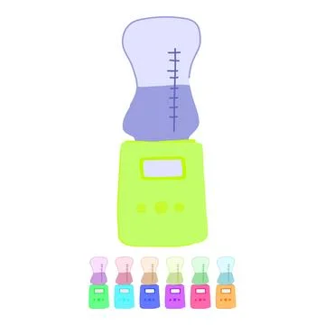 Fast bottle warmer vector cartoon graphic Stock Illustration