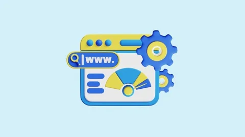 Fast Browsing animated 3d icon. Video stock 289453680