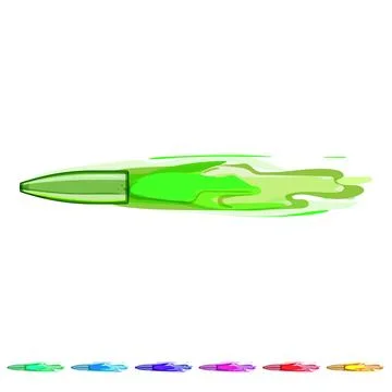 Fast bullet flying cartoon vector graphic Stockillustratie