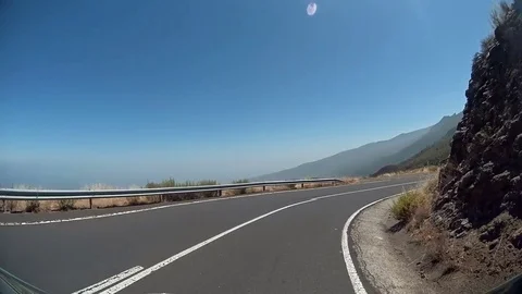 Fast car on a hill road Video stock 72178202