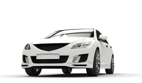 Fast Car White Stock Illustration