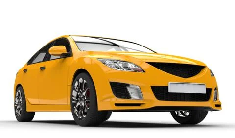 Fast Car Yellow Stock Illustration