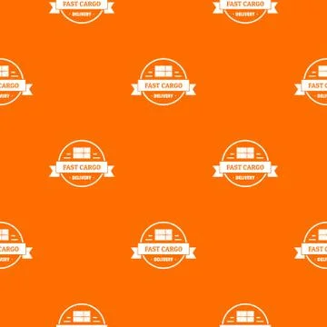 Fast cargo pattern vector orange Stock Illustration