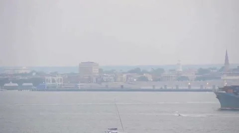 Fast cargo ship Stock Footage 41063748