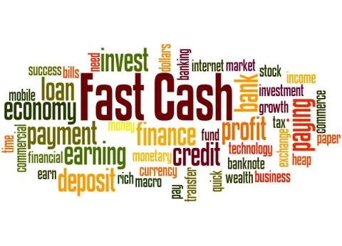 Fast Cash, word cloud concept Stock Illustration