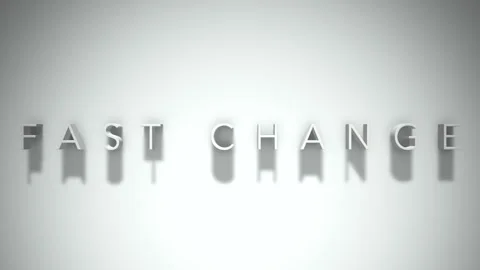 Fast change 3D title animation with shadows on a white background Stock Footage 297110487