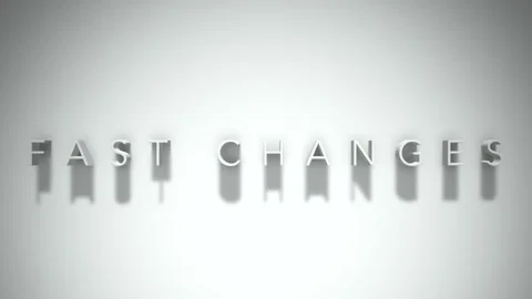Fast changes 3D title animation white text on a white background Stock Footage 299647407
