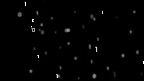 Fast changing binary digits rising upward animation isolated on black background Stock Footage 336105186