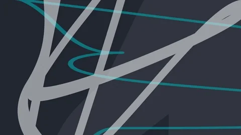 Fast changing curved chaotic overlapping wavy lines Video stock 71115979