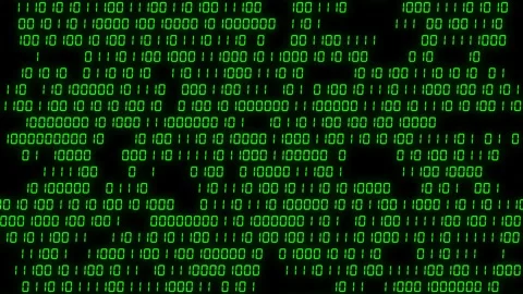Fast changing green binary code background animation Stock Footage 331475622