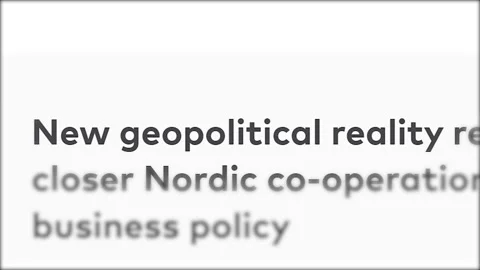 Fast-changing media headline text about New Geopolitical Reality Stock Footage 326222186