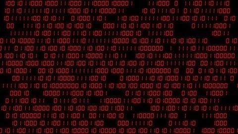 Fast changing red binary code background animation Stock Footage 331475377
