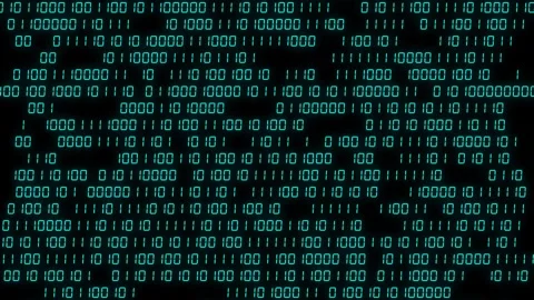 Fast changing turquoise binary code background animation Stock Footage 331474670