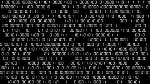 Fast changing white binary code background animation Stock Footage 332689140