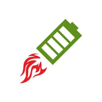 Fast charge battery vector logo template design illustrations Stock Illustration