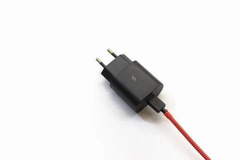 Fast charging adapter isolated Stock Photos
