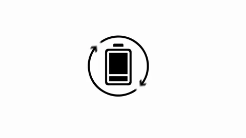 Fast Charging Battery Icon, Motion Graphic Stock Footage 313011087