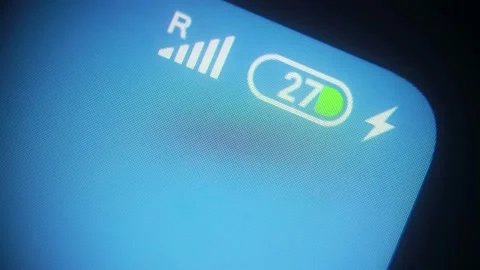 Fast charging of device battery - time lapse footage. Stock Footage 146489622