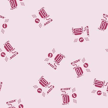 Fast charging electric glyph seamless pattern Stock Illustration