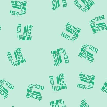Fast charging electric glyph vector seamless pattern Stock Illustration