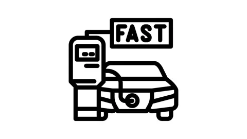 Fast charging electric line icon animation Stock Footage 326760502