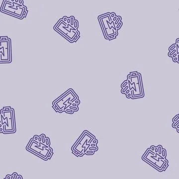 Fast charging line seamless pattern Stock Illustration