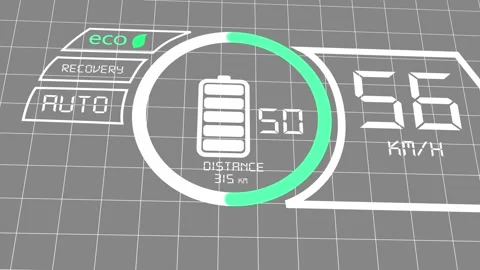 Fast-charging station screen with charging progress bar for electric vehicle 库存影片 329370657