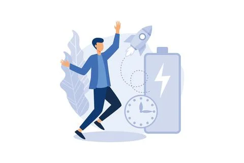 Fast charging technology illustration Stock Illustration