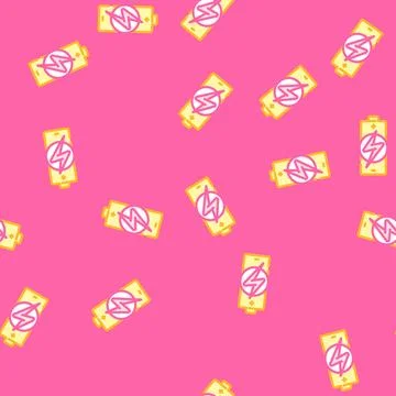 Fast charging vector seamless pattern Stock-Illustration