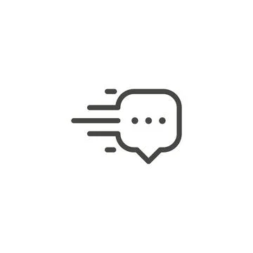 Fast chat icon logo Stock Illustration